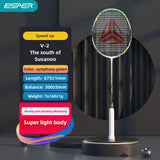 ESPER Explorer V2 Susanoo 7U Ultra-Light Badminton Racket 30T/40T High-Elastic Carbon Fiber with V1232-YMQPV2001