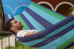 Mayan Legacy Bed Cotton hammock - in Oceanica colour V97-7MOCEANICA