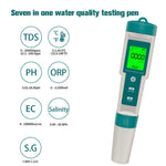 7 In 1 PH Meter TDS/EC/Salt/Temp Water Quality Monitor Tester Pen Pool Aquarium V201-BCZ1117DB8AU