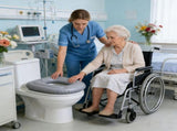 Inflatable Portable Raised Toilet Seat Cushion,Soft Travel Potty Riser with Suction Cups and Hand V1369-AZ3-W-14139