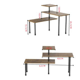 3 Tier Large Rotating Countertop Corner Storage Rack - Multifunctional Durable Mental Organizer V888-ELOSUNG55322