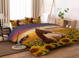 Horse Sunflowers Verona Elegance Quilt / Doona / Duvet Cover set V745-AQ043205E3