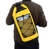 Roll-Top Backpack Dry Bag with Handle for Fishing Boating and Camping Yellow - L V1308-DSZKI-273-3