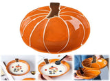 Pumpkin Bowls, Ceramic 12oz Pumpkin-Shaped Ramekins, Perfect for Baking Souffl, Pudding, and V1370-AZ4-17252