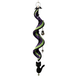 Black Cat Shaped Handmade Crochet Halloween Charms Decorations, Halloween Party Wind Hanging V1192-AZ-W-35143