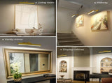 Picture Lights for Wall, Battery Operated Picture Light 16in Gallery Light for Paintings CCT V1171-CB-TR-GPL-1-USB-RM-40CM
