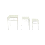 Set 3 Bordeaux Square Tables / Potplant Stands 38cm, 33cm, 28cm V637-48119TBL