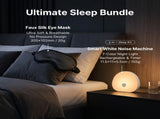 Nighttime Anxiety Relief & Relaxation Set - Black Imitation Silk Sleep Eye Mask and Smart White V888-ELOSUNG53621