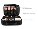 Travel makeup box, makeup train box storage, portable artist storage makeup bag with adjustable V1366-AZ2-W-07114