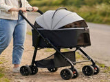 Pawz Pet Stroller 3 in1Dog Cat Pram Foldable Carrier PT1365-BK-AU