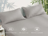 4 Piece Ultra Soft Bamboo Breathable Sheet Set -Hotel 2000TC Breathable Bed Sheets Set with 37 V1317-BAMBOO-AUK-4JT-SILVER-GREY