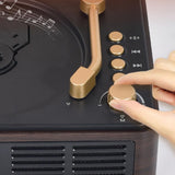 Retro CD Music Player with Bluetooth and FM Radio Multifunctional Home Audio System Brown V1263-JX-6955-2