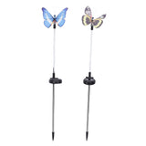 2 Pack Solar Lights LED Lawn Lights RGB Color Changing Outdoor Rainproof ABS Solar Powered Butterfly V1294-YM0901-3111250233311