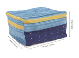 Sky Blue Cotton Linen Cushion Cover for Tatami Floor Mat Indoor Seat Cover V1370-AZ4-17079