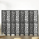 Artiss 8 Panel Room Divider Screen 325x170cm Clover Black RD-4016-8P-BK