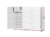 Artiss Shoe Rack DIY 12 Storage Cube Stackable White DIY-SHOE-12-WH