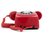 GPO 746 Retro Wall Mount Rotary Push Button Home Phone Landline Classic Red V185-746WALLRED