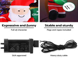 Jingle Jollys Christmas Inflatable Climbing Santa 2.5M Height LED Decorations Illuminated XMAS-INF-SANTA-CLIMB-8FT