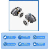 Shower Door Rollers, Single Shower Door Runners/Wheels/Pulleys/Guides 23mm Diameter Home Bathroom V1370-AZ4-13244