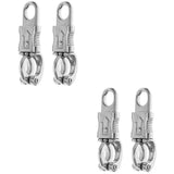 Snap Hooks Plated Silver Zinc Alloy for Bag Decor - Sturdy and Durable 4Pcs V1369-AZ3-W-20841