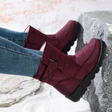 Women's Waterproof Snow Boots, Warm Fleece-Lined Winter Boots with Non-Slip Outdoor Sole for Cold V1189-LC-DG-00244