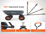 Dump Cart, Poly Garden Dump Cart with Easy to Assemble Steel Frame, Dump Wagon with 2-in-1 V952-SLZXTC600B005GQJAV0