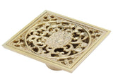10x10cm Floor Drain Gold Copper Deodorant Floor Drain Strainer for Kitchen Bathroom HotelDeep Water V1294-YM0901-3112210046612