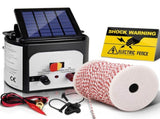 Giantz Fence Energiser 8KM Solar Powered Electric 500M Poly Wire Insulator SFC-FIK-WIRE-8KM-N