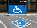 Handicap Parking Stencil Kit, Reusable Cardboard Parking Lot Stencils for Painting, Easy to Use V1192-AZ-W-5042