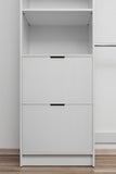 BASEL WALK IN WARDROBE KIT - WHITE - SLIM - PULL BLACK V164-ECW5FTW03B