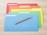 File Folders, Letter Size, 8-1/2 x 11, Classic Manila, 1/3-Cut Tabs in Left, Right, Center V1192-AZ-W-17235