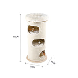 HONEYPOTCAT Cosy Sisal Barrel With Plush Top - Deluxe 115cm V390-2504