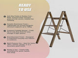 3 Step Ladder Foldable Lightweight Anti-Slip Safety Stool for Home & Office V63-954011
