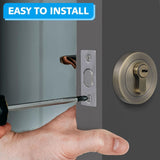 Sturdy Golden Circular Door Lock for Home Security with Key Control V1192-AZ-W-25124