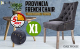 French Provincial Dining Chair Oak Leg AMOUR BLACK V274-FT-FC8443-BK1