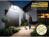 210 LED Outdoor Wall Light Integrated Solar Panel and 3 Sensor Modes , 3 Head Adjustable LED V888-ELOSUNG55117-2