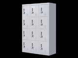 12-Door Locker for Office Gym Shed School Home Storage - 4-Digit Combination Lock V63-839081