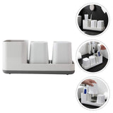 Toothbrush Holder Toothbrush Stand Holder Hanger Rack Stand Washroom Rack Clothes Hanging Rack 1-pcs V1366-AZ2-W-03778