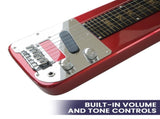 Karrera 6-String Steel Lap Guitar - Metallic Red ELE-LAP-6S-RD