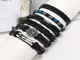 Men's Vintage PU Leather Bracelet Set V1142-LP601099526838909