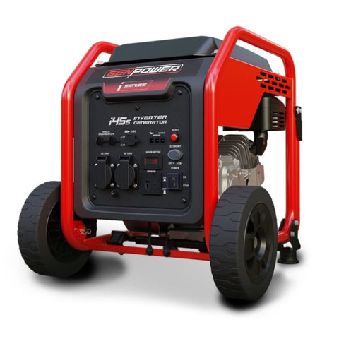 GENPOWER Inverter Generator Portable Petrol 3.5kW Max Pure Sine Wave Camping Power Station Wheels V219-GENPINGPRAI45S