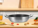 Double Handle Non Stick Cooking Pot Silver 1Set Easy to Clean Japanese Style V1192-AZ-W-27636