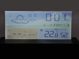 Weather Clock Transparent ABS Wireless Multifunctional Temperature Alarm Clock with Color Screen V1294-YM0703-3113230046711