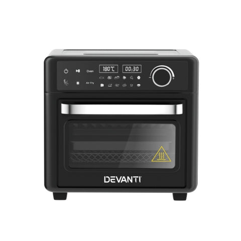 Devanti Air Fryer 15L LCD Fryers Oven AF-K-K-D15L-BK