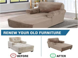 Velvet Chaise Lounge Cover - High Stretch Slipcovers for Living Room, Luxury Velvet Dog Covers, V1258-DP02-F-648