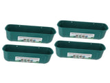 4pcs Large Chicken Feeder Feed Trough with Clips Hanging Fence Feeders for Goat Duck Goose Livestock V1294-YM0901-3111240029113