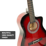 Karrera Childrens 34in Acoustic Guitar Kids - Red CC34-RD