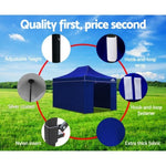 Instahut Gazebo 3x4.5 Pop Up Marquee Folding Tent Wedding Gazebos Camping Outdoor Shade Canopy Blue GAZEBO-C-3X45-DX-BLUE