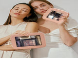 2pcs Travel Clear Makeup Bag Set, Cosmetic Bag Case with Zipper Portable Makeup Pouch Toiletry Bag V1192-AZ-W-0875