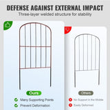 VEVOR Garden Fence, No Dig Fence 61 x 33 cm Animal Barrier Fence, Underground Decorative Garden V952-JSWL2413INCHO06VPV0